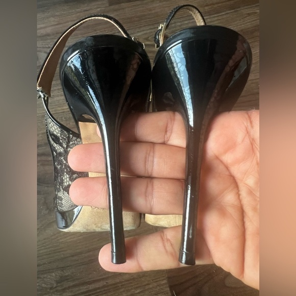 Jimmy Choo Lace Sling Back Heels Size 38 - Picture 10 of 14